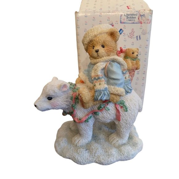 Vintage 1994 Cherished Teddies 622796 Eric "Bearings Tidings of Joy" Figurine En - Picture 1 of 8